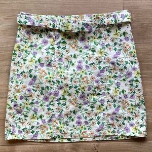 LOFT Floral Mini Skirt